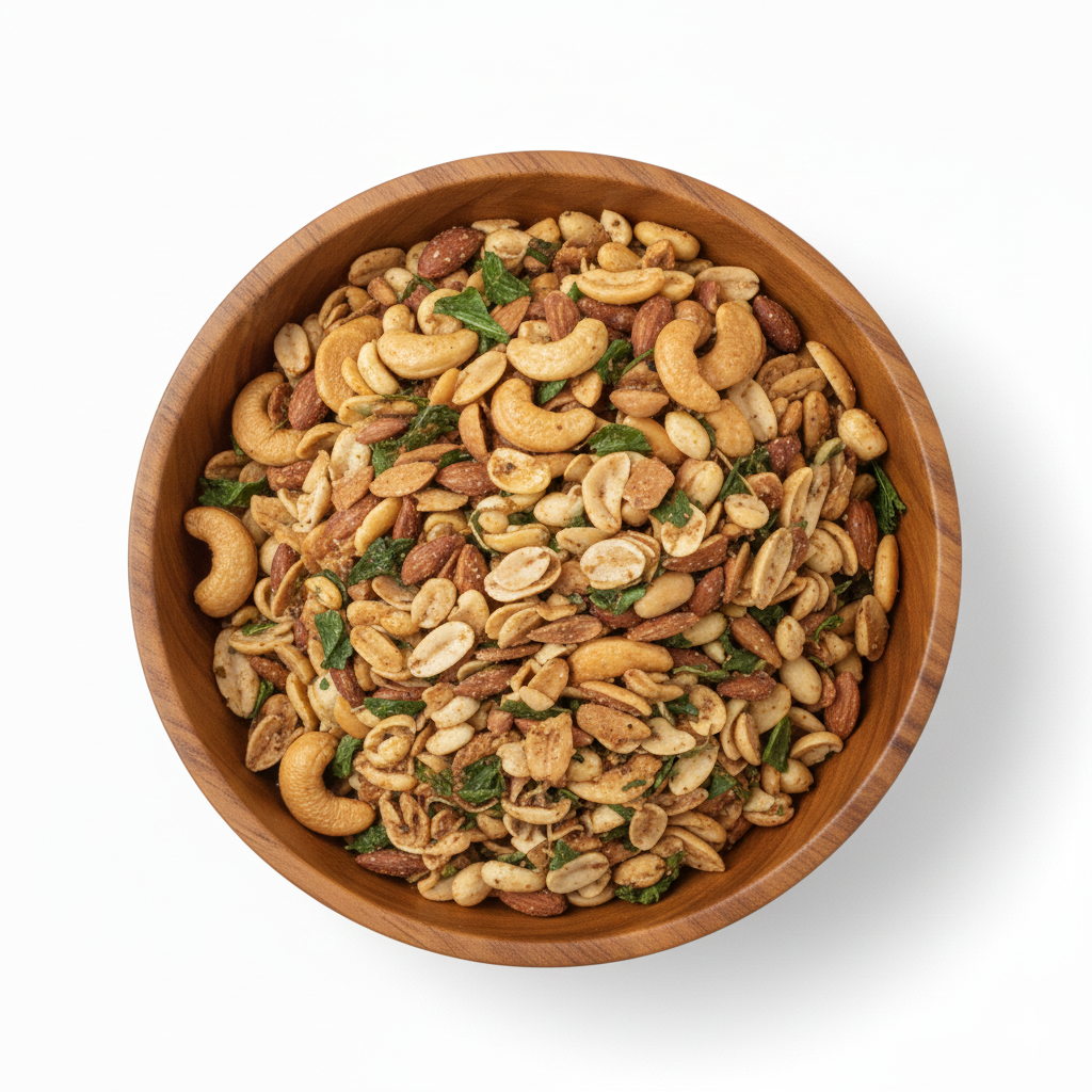 Premium Engraved DGN Acacia Wood Serving Bowl - Ideal for Nuts & Snacks